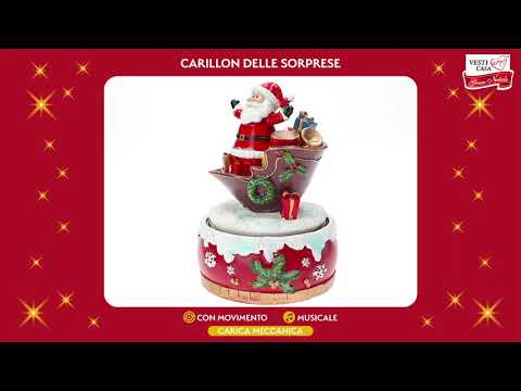 VESTIAMO CASA GRAN NATALE - Carillon delle Sorprese con personaggi - h14x11x11 cm
